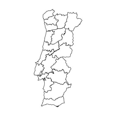 Portekiz 'in Devlet ve Şehirlerle Özet Haritası