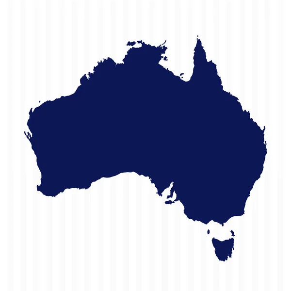 平面简单澳洲矢量地图 — 图库矢量图片