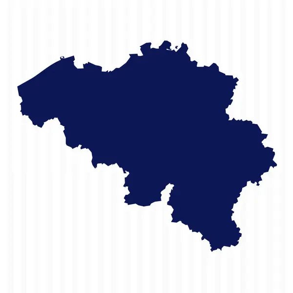 Plano Simple Bélgica Mapa Vectorial — Archivo Imágenes Vectoriales