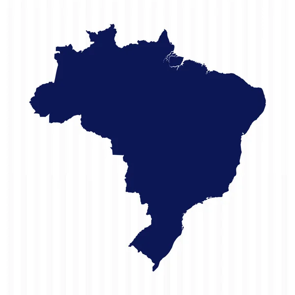 Flache Einfache Brasilien Vektorkarte — Stockvektor