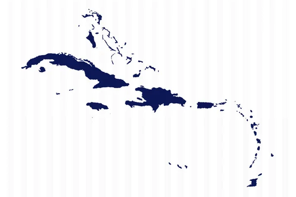 Простая Карибская Векторная Карта — стоковый вектор