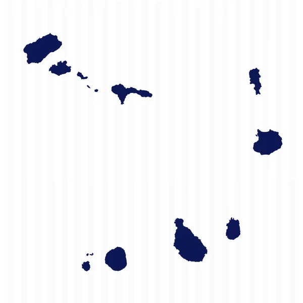 Peta Vektor Tanjung Verde Sederhana Datar - Stok Vektor