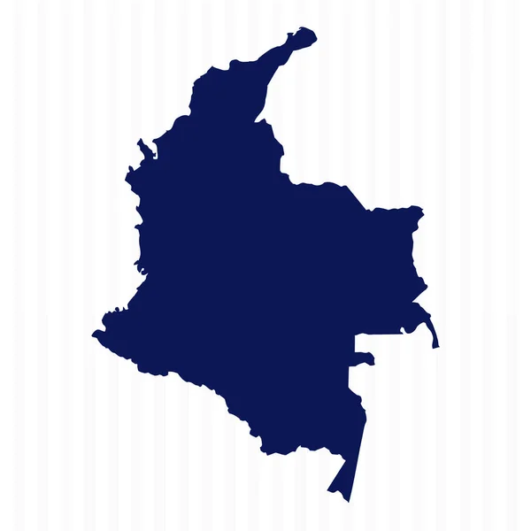 Mapa Wektora Płaskiej Prostej Kolumbii — Wektor stockowy