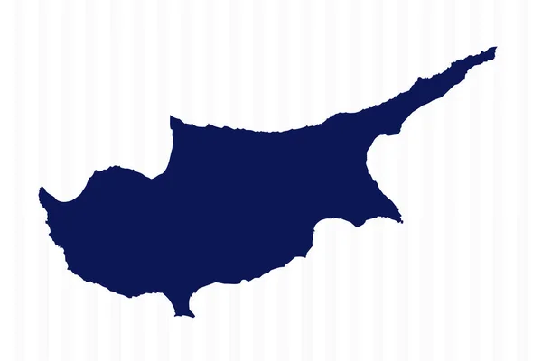 Płaska Prosta Mapa Wektora Cypru — Wektor stockowy
