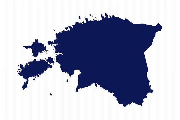 フラットシンプルなエストニアベクターマップ — ストックベクタ