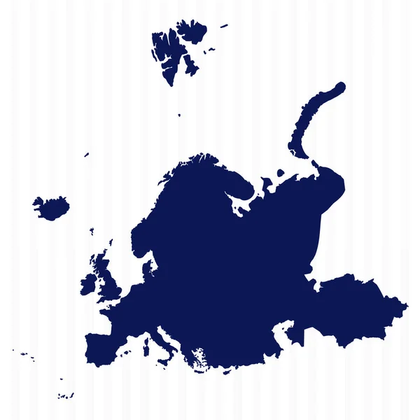 Platt Enkel Europa Vektor Karta — Stock vektor