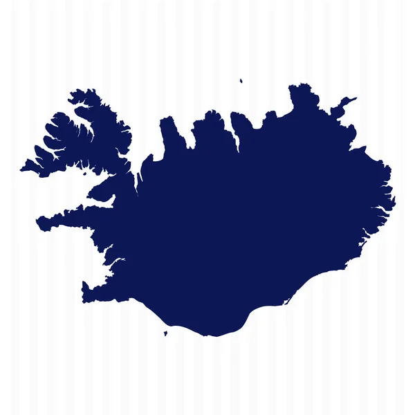 フラットシンプルなアイスランドベクターマップ — ストックベクタ