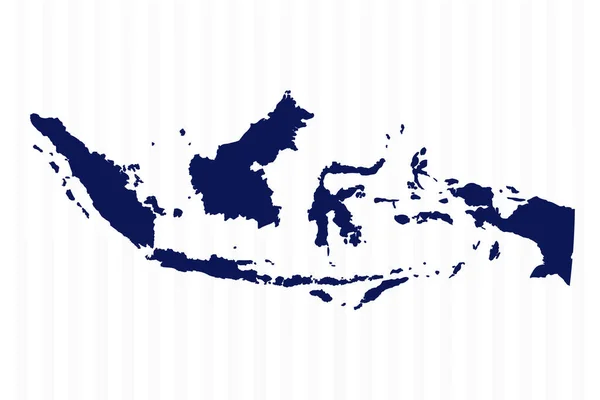 Mapa Vetorial Indonésia Simples Plano — Vetor de Stock