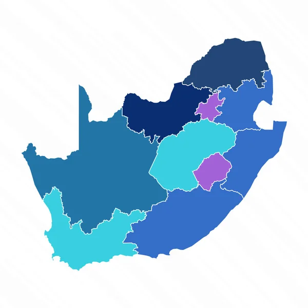 Mapa Multicolor Sudáfrica Con Provincias — Archivo Imágenes Vectoriales