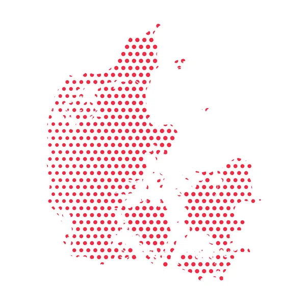 Vecteur Danemark Illustration Carte Pointillée — Image vectorielle