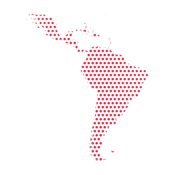 Vetor América Latina Mapa Pontilhado Ilustração — Vetor de Stock