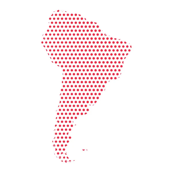 Vektor Südamerika Gepunktete Landkarte Illustration — Stockvektor