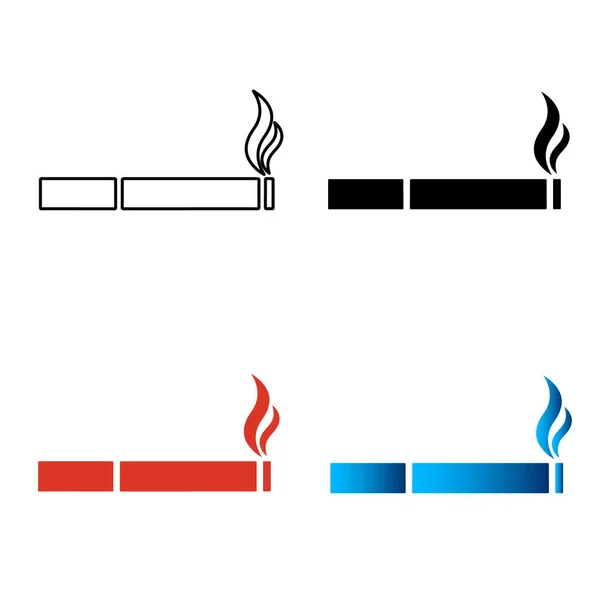 Illustration Abstraite Silhouette Cigarette — Image vectorielle
