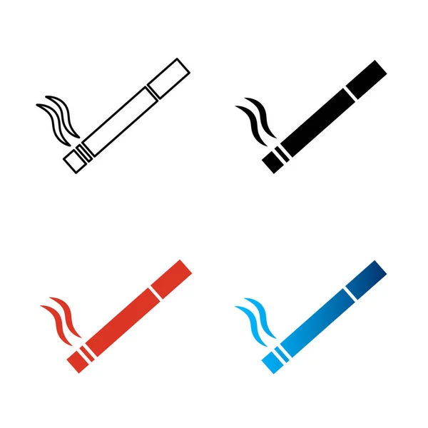 Illustration Abstraite Silhouette Tabagisme Cigarette — Image vectorielle