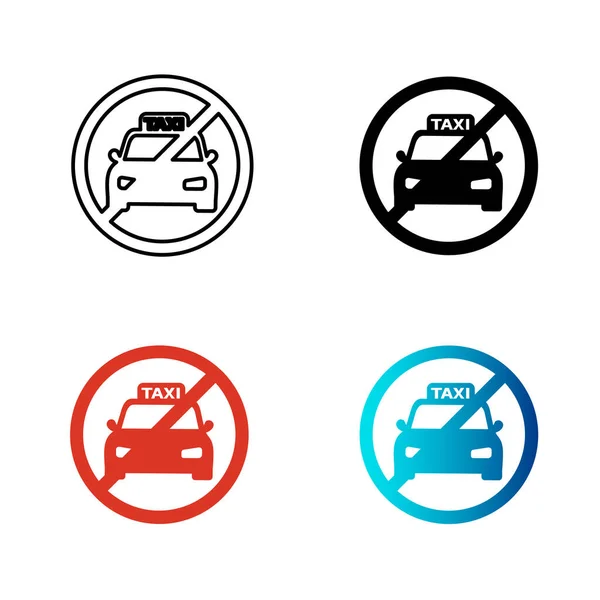 Resumen Taxi Silueta Ilustración — Vector de stock