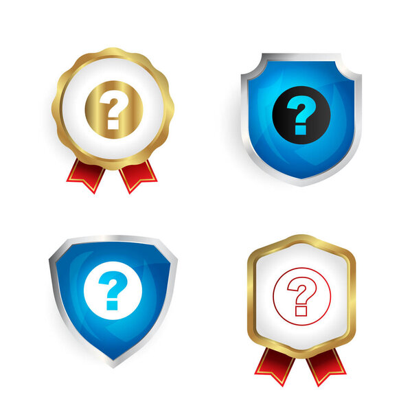 Abstract Question Mark Badge and Label Collection