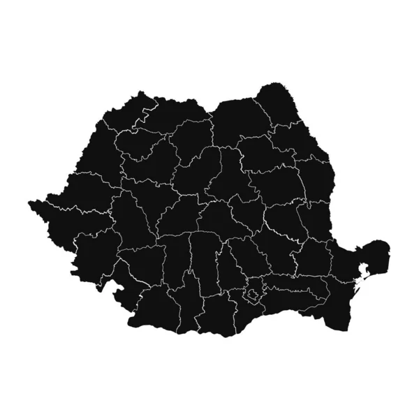 Абстрактна Румунія Силует Детальна Карта — стоковий вектор