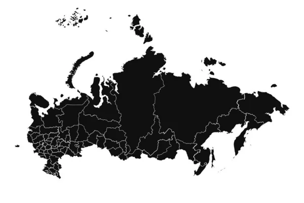 Mapa Detalhado Silhueta Rússia Abstrata —  Vetores de Stock
