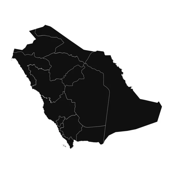 Mapa Detalhado Silhueta Arábia Saudita Abstrata —  Vetores de Stock