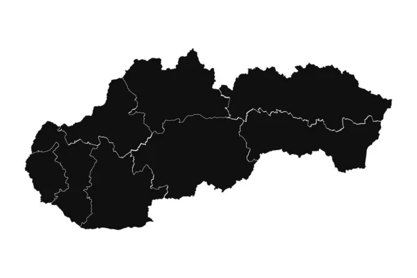 Abstrakte Slowakei Silhouette Detaillierte Karte — Stockvektor