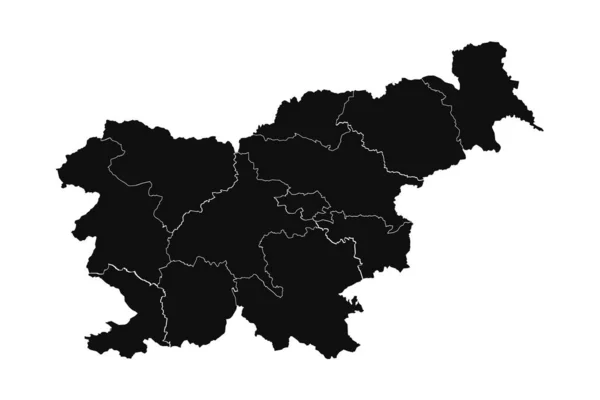 Abstract Slovenia Sylwetka Szczegółowa Mapa — Wektor stockowy