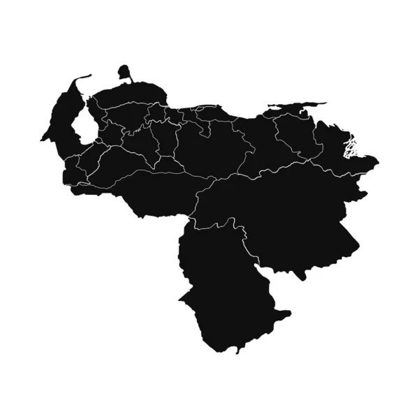Абстрактна Венесуела Силует Детальна Карта — стоковий вектор