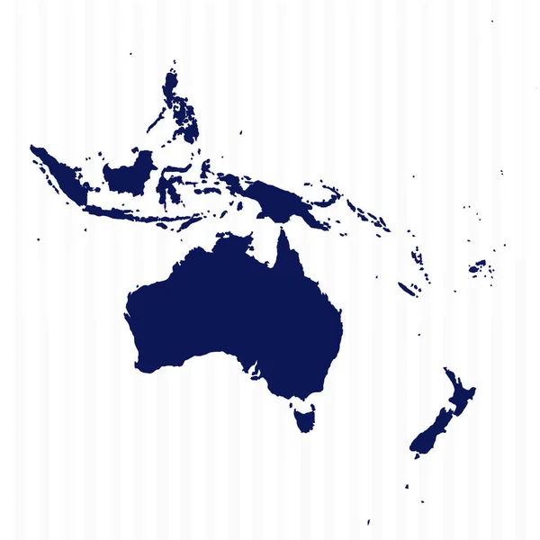Flat Simple Oceania Vector Map — Stock Vector