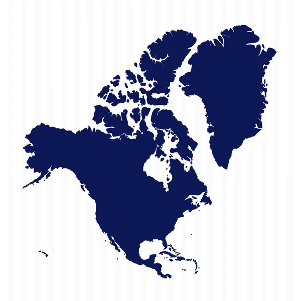 Простая Векторная Карта Северной Америки — стоковый вектор