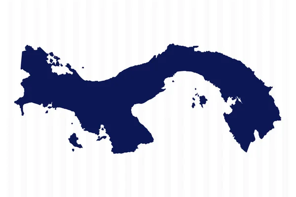 Peta Vektor Panama Sederhana Datar - Stok Vektor