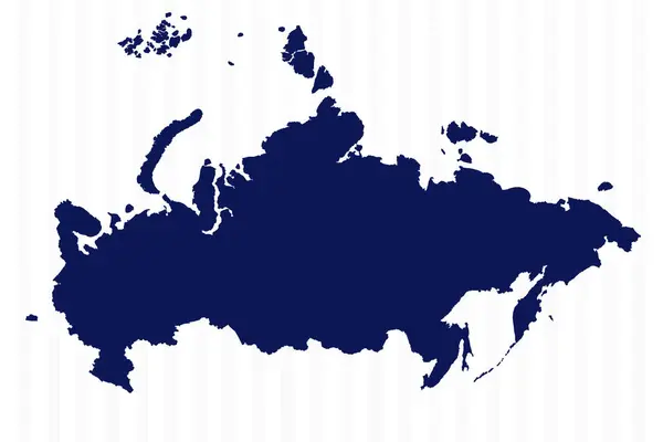 Mapa Vetorial Rússia Simples Plana —  Vetores de Stock