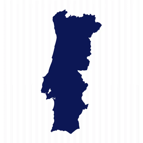 Mapa Wektora Płaskiej Prostej Portugalii — Wektor stockowy