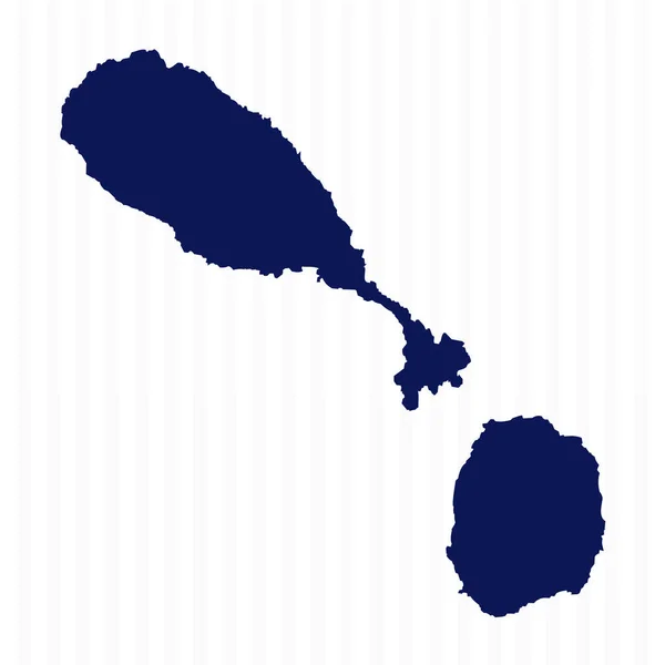 Peta Vektor Saint Kitts Sederhana Datar - Stok Vektor