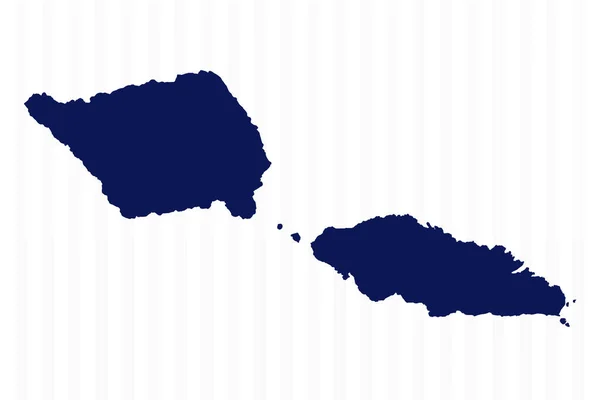 Peta Vektor Samoa Sederhana Datar - Stok Vektor