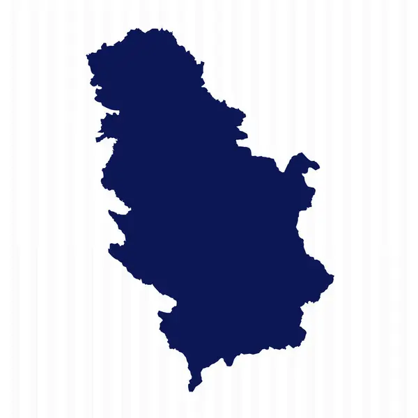 Jednoduchá Mapa Vektoru Srbska — Stockový vektor