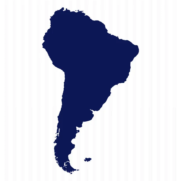 Mapa Vetorial Simples Plano América Sul —  Vetores de Stock