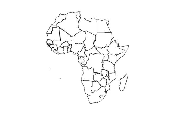 Карта Африки Країнами — стоковий вектор