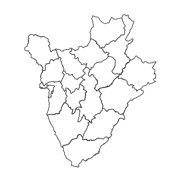 Συνοπτικός Χάρτης Του Μπουρούντι Κράτη Και Τις Πόλεις — Διανυσματικό Αρχείο
