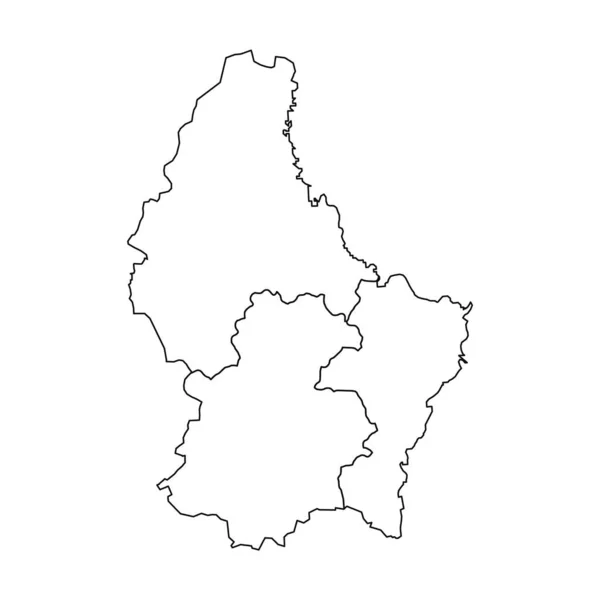 Skizze Einer Karte Luxemburgs Mit Staaten Und Städten — Stockvektor
