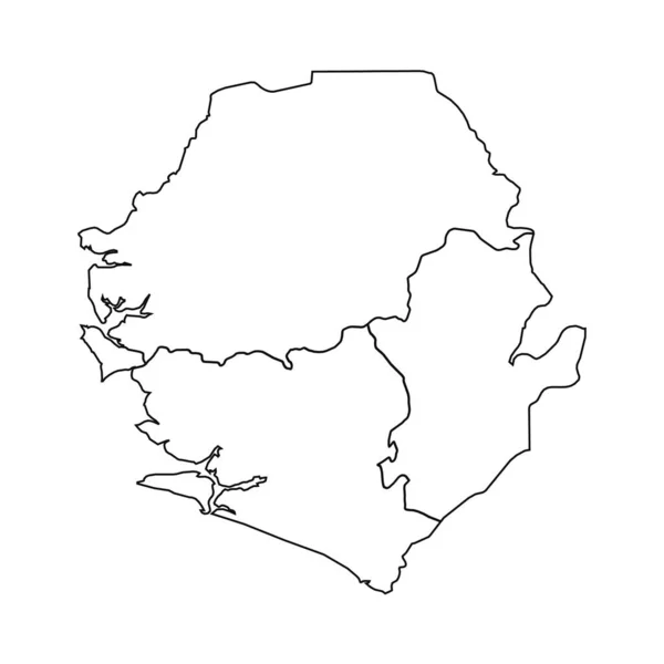 塞拉利昂与国家和城市的示意图 — 图库矢量图片
