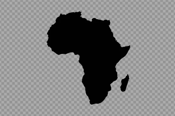Transparentní Pozadí Afrika Jednoduchá Mapa — Stockový vektor