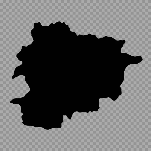 Transparenter Hintergrund Andorra Einfache Landkarte — Stockvektor