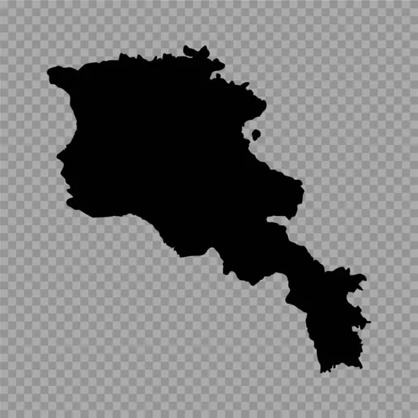 Transparenter Hintergrund Armenien Einfache Landkarte — Stockvektor