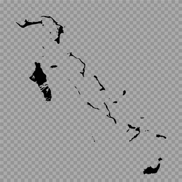 Transparentní Pozadí Bahamy Jednoduchá Mapa — Stockový vektor