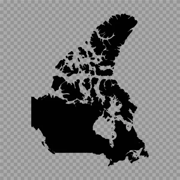 Contexte Transparent Canada Carte Simple — Image vectorielle
