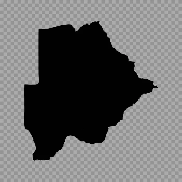 Transparenter Hintergrund Botswana Einfache Karte — Stockvektor