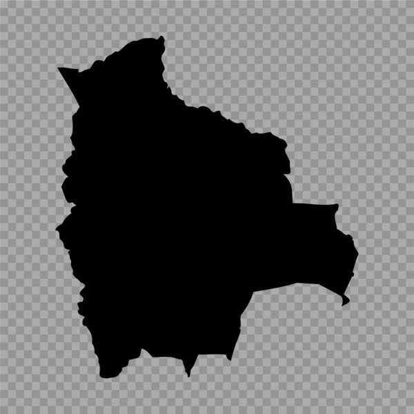 透明な背景ボリビア シンプルなマップ — ストックベクタ