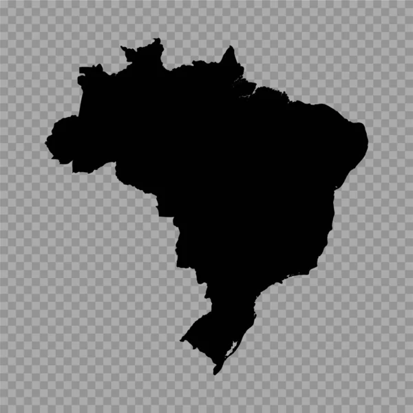 Transparent Bakgrund Brasilien Enkel Karta — Stock vektor