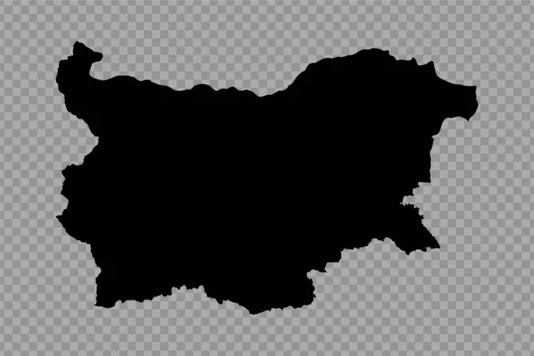 Transparenter Hintergrund Bulgarien Einfache Landkarte — Stockvektor