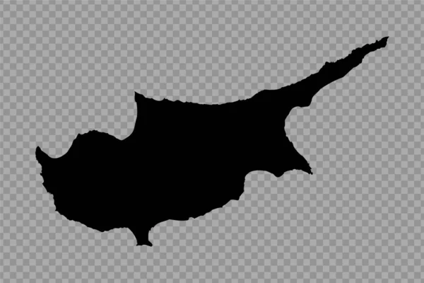 Διαφανές Φόντο Κύπρος Απλός Χάρτης — Διανυσματικό Αρχείο