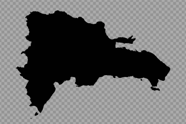 Przejrzyste Tło Dominikana Prosta Mapa — Wektor stockowy